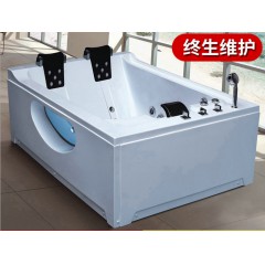 【伯利好】 JC-W004-WLS-845  浴缸  亚克力冲浪按摩单人独立式靠墙单裙边家用浴缸