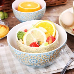 【伯利好】JS-F039-26 手绘碗碟盘餐具套装陶瓷器西餐厅牛排盘子米饭碗汤菜面碗定制礼品