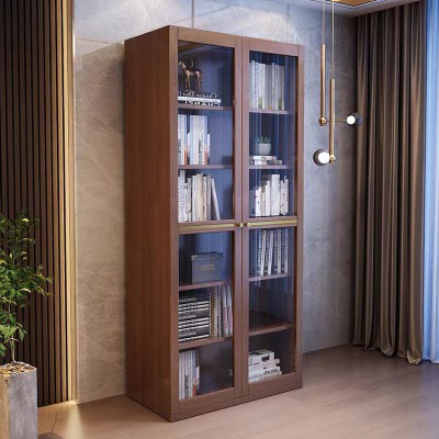 现代风格 实木家具 轻奢储物二门书柜